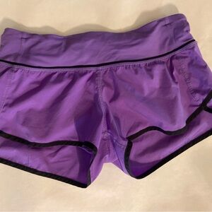 purple Lululemon Athletic Shorts Size 4